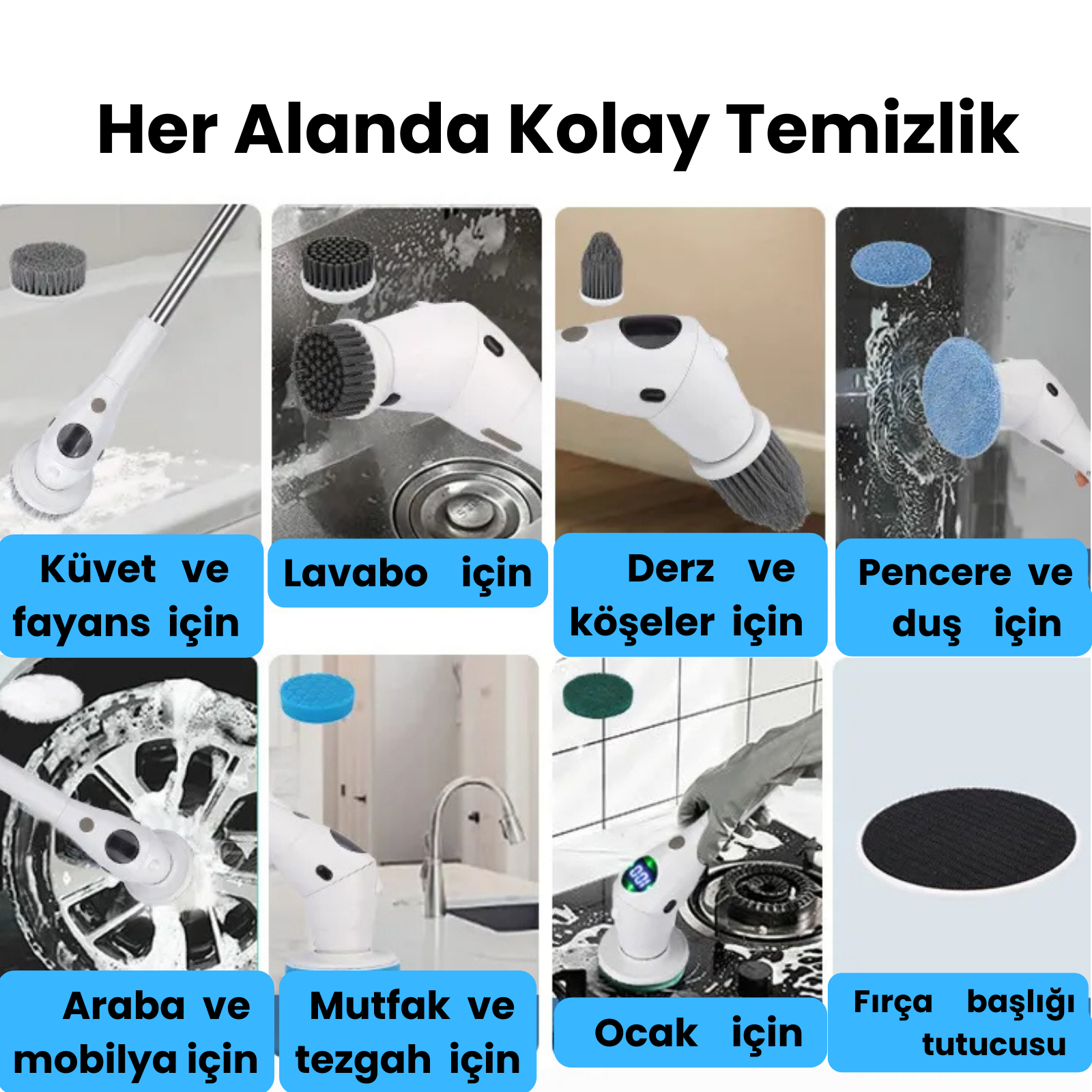 Şarjlı Temizlik Fırçası